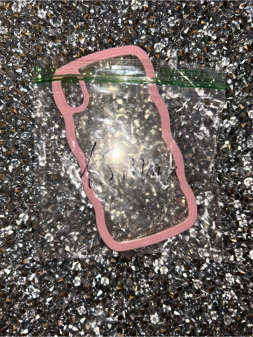 iPhone XS Max Pink Clear Wavy Phone Case - Compatible iPhone